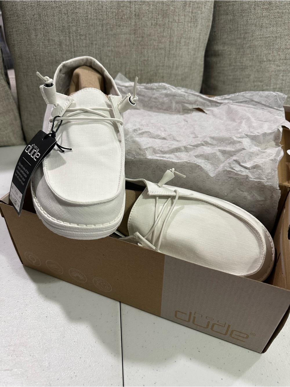 Hey Dude Women’s Wendy White Casual Slip-On Shoes